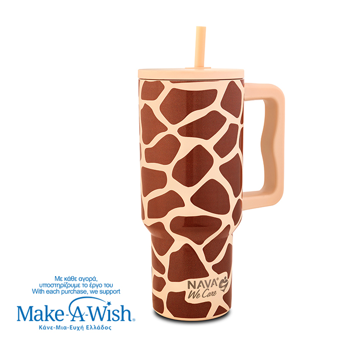 stainless-steel-thermos-tumbler-with-plastic-straw-we-care-giraffe-print-900ml