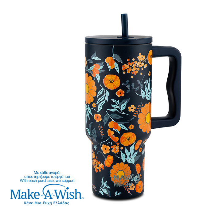 stainless-steel-thermos-tumbler-with-plastic-straw-we-care-dark-blue-floral-900ml