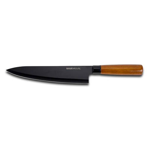 Coltello da Chef in acciaio inossidabile Nature di NAVA con impugnatura in  legno