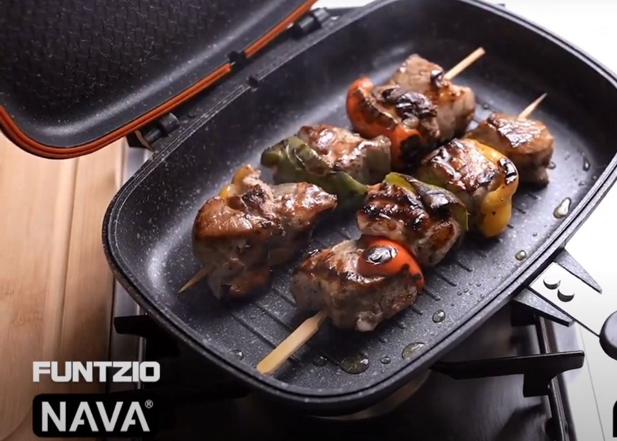 Die cast aluminium double grill pan "Funtzio"